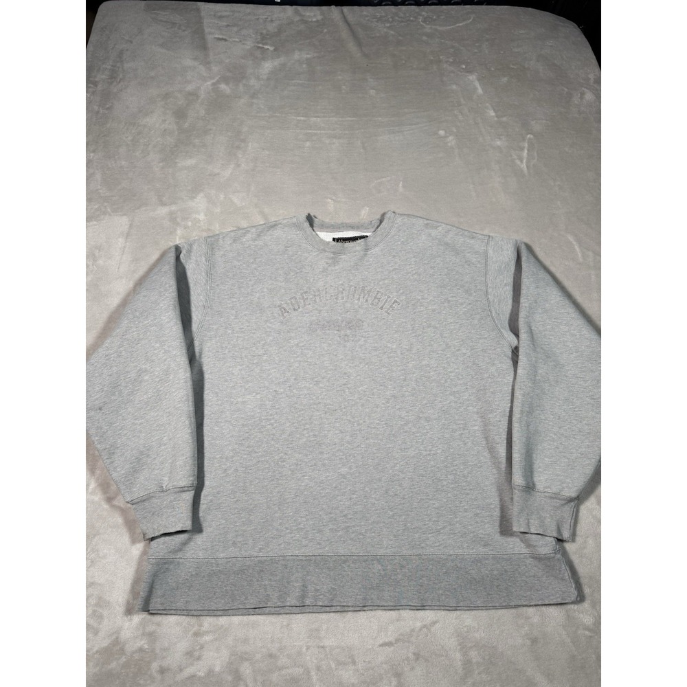 Vintage Abercrombie and Fitch Crewneck Sweatshirt Mens Size XL Gray Faded Y2K